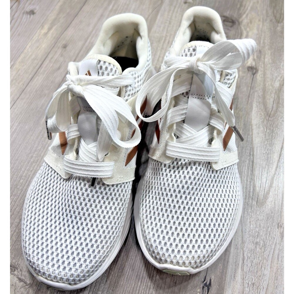 Adidas BOUNCE Edge Lux 3 White Running Shoes Womens 6 White Copper Stripe